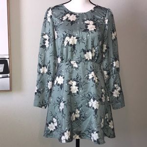 Free People green dress long sleeve